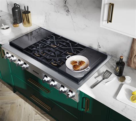 induction and gas range top